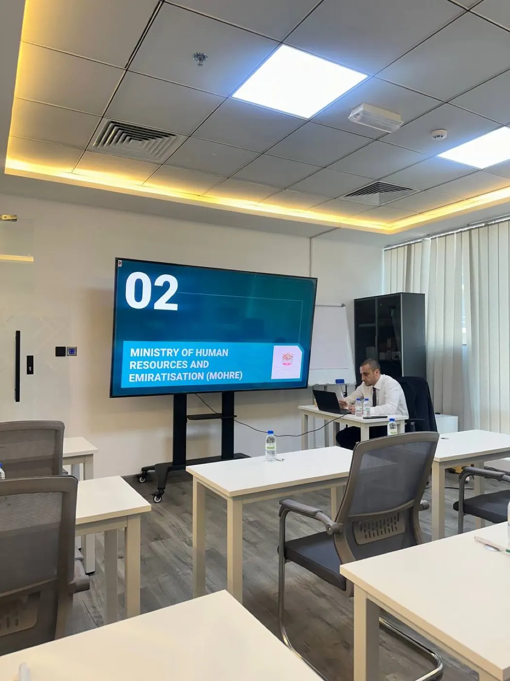 Live MOHRE module being walked through in a Sarmat training session in Dubai