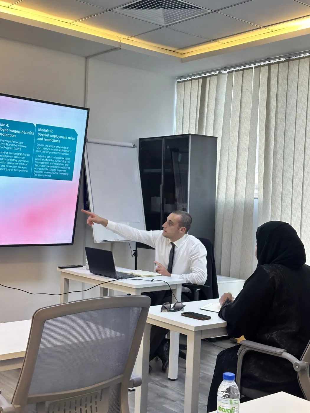 Sarmat Government Relations expert leading an in-person UAE compliance training session in Dubai